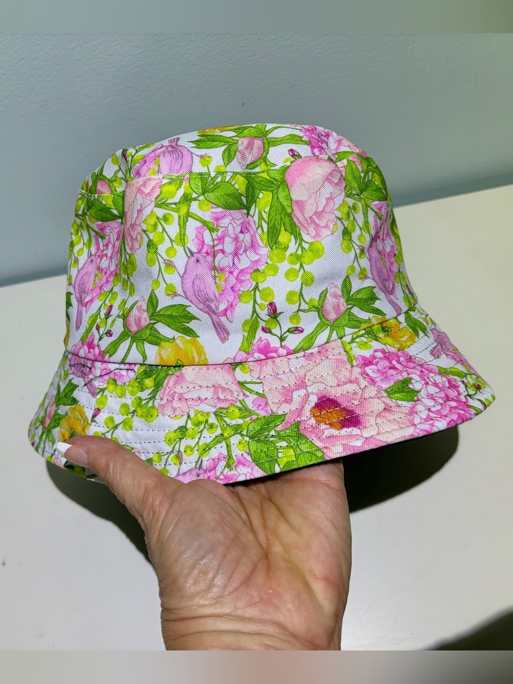 NWT Floral Pink & Green Ladies Bucket Hat from Lulla Collection - Picture 4 of 6